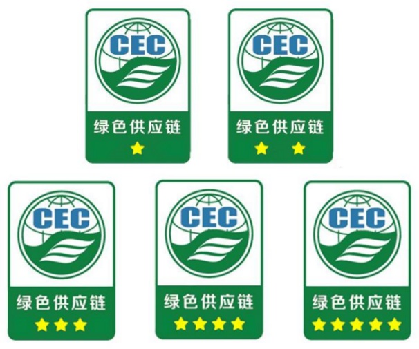 绿色供应链评价五星级证书标识